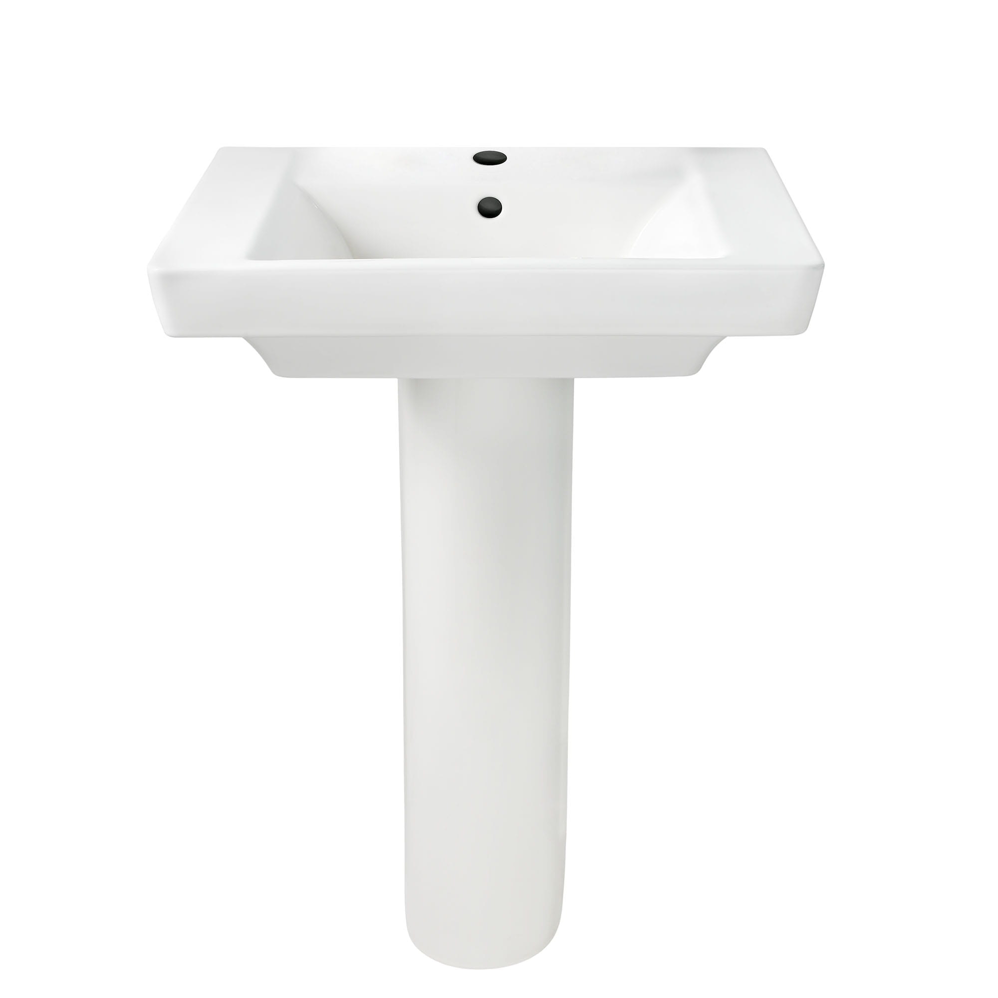 Boulevard Center Hole Only Pedestal Sink Top and Leg Combination WHITE